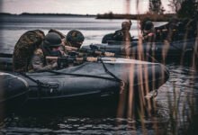 Ukrainian marines on a military training led by the Dutch Armed Forces.