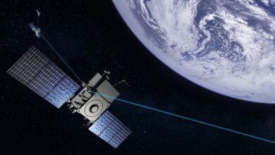 BAE Systems' satellite over earth